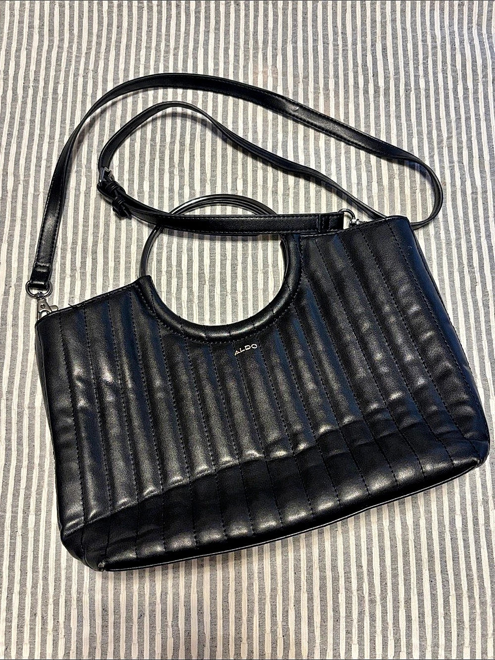ALDO Quilted Shoulder Bag Black
